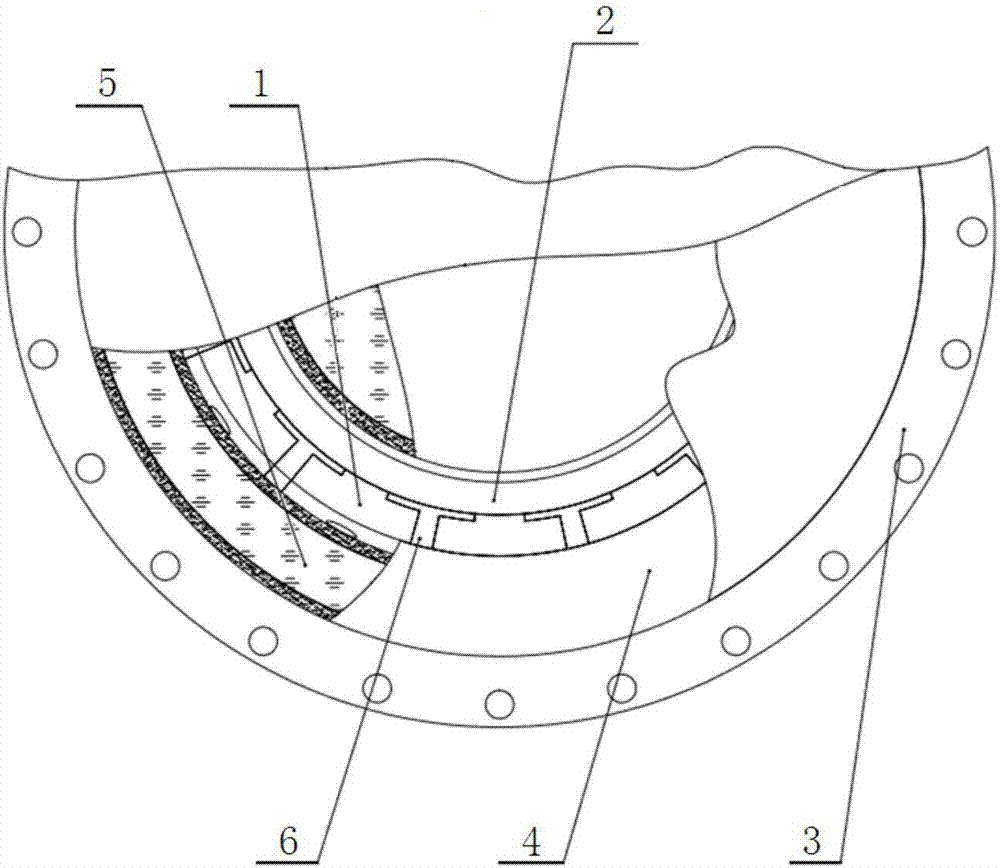 Shape follow-up mold and method for additionally installing composite abrasion-resistant layer on metal component