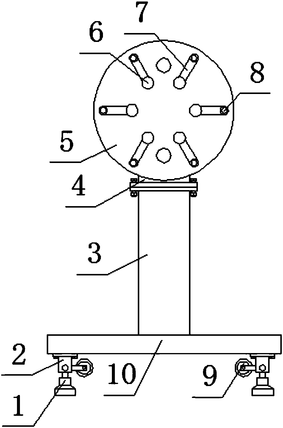 Filament supporting machine facilitating falling-off of bracket