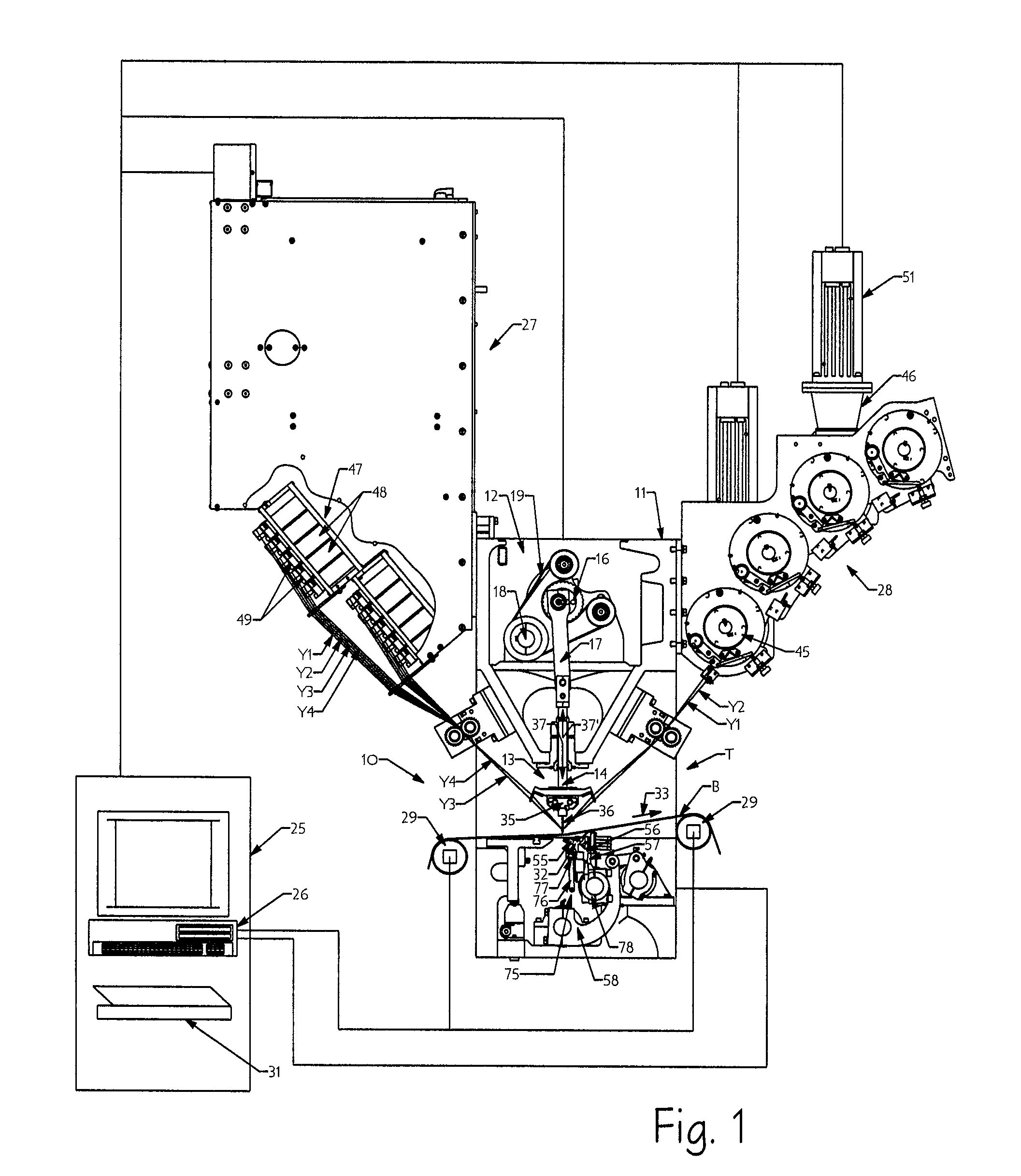 Stitch distribution control system for tufting machines