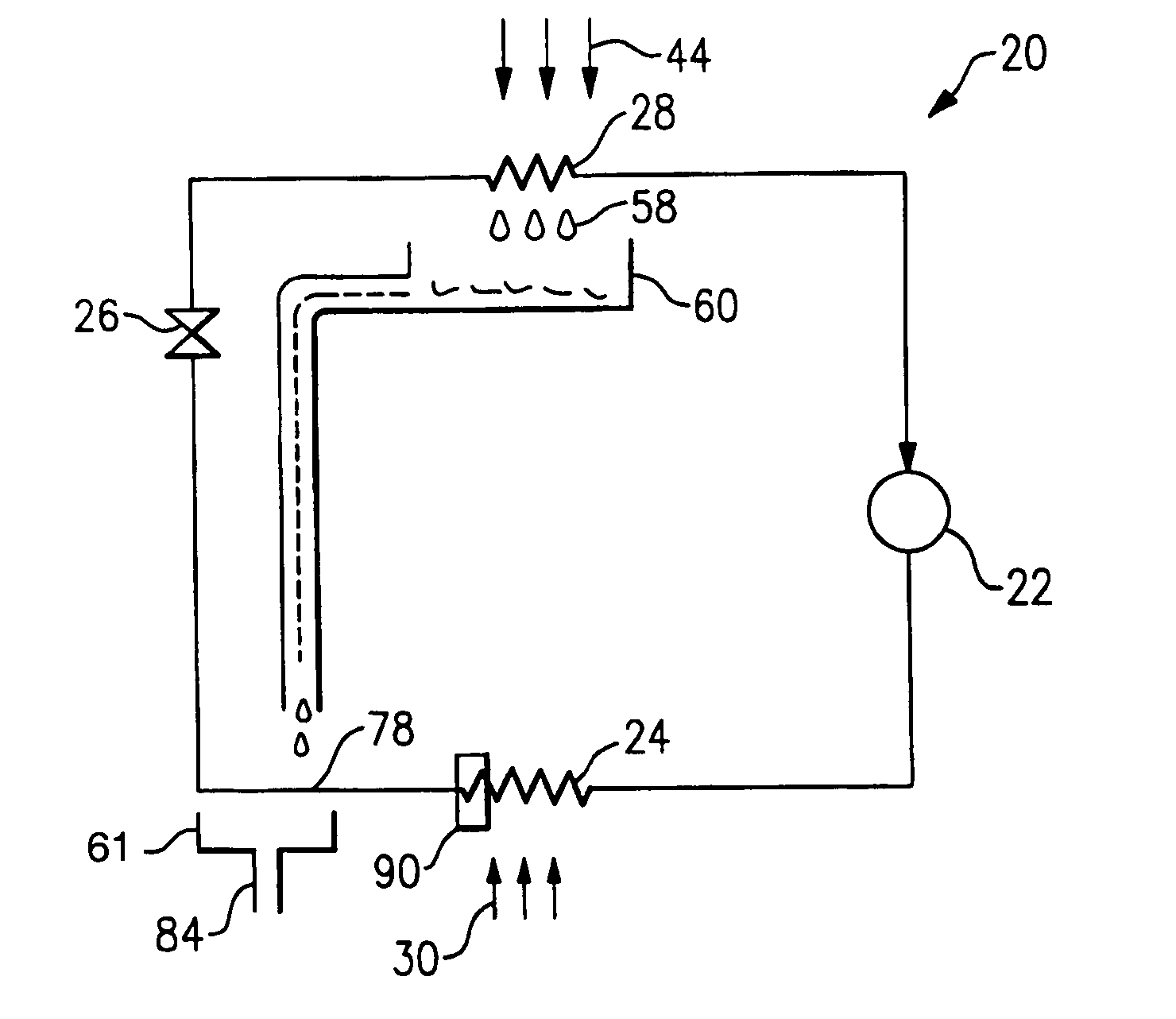 Refrigerant subcooling by condensate