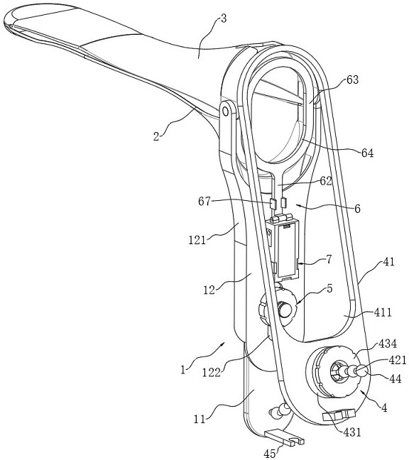 Instant throwing type medical vaginal speculum with built-in light source