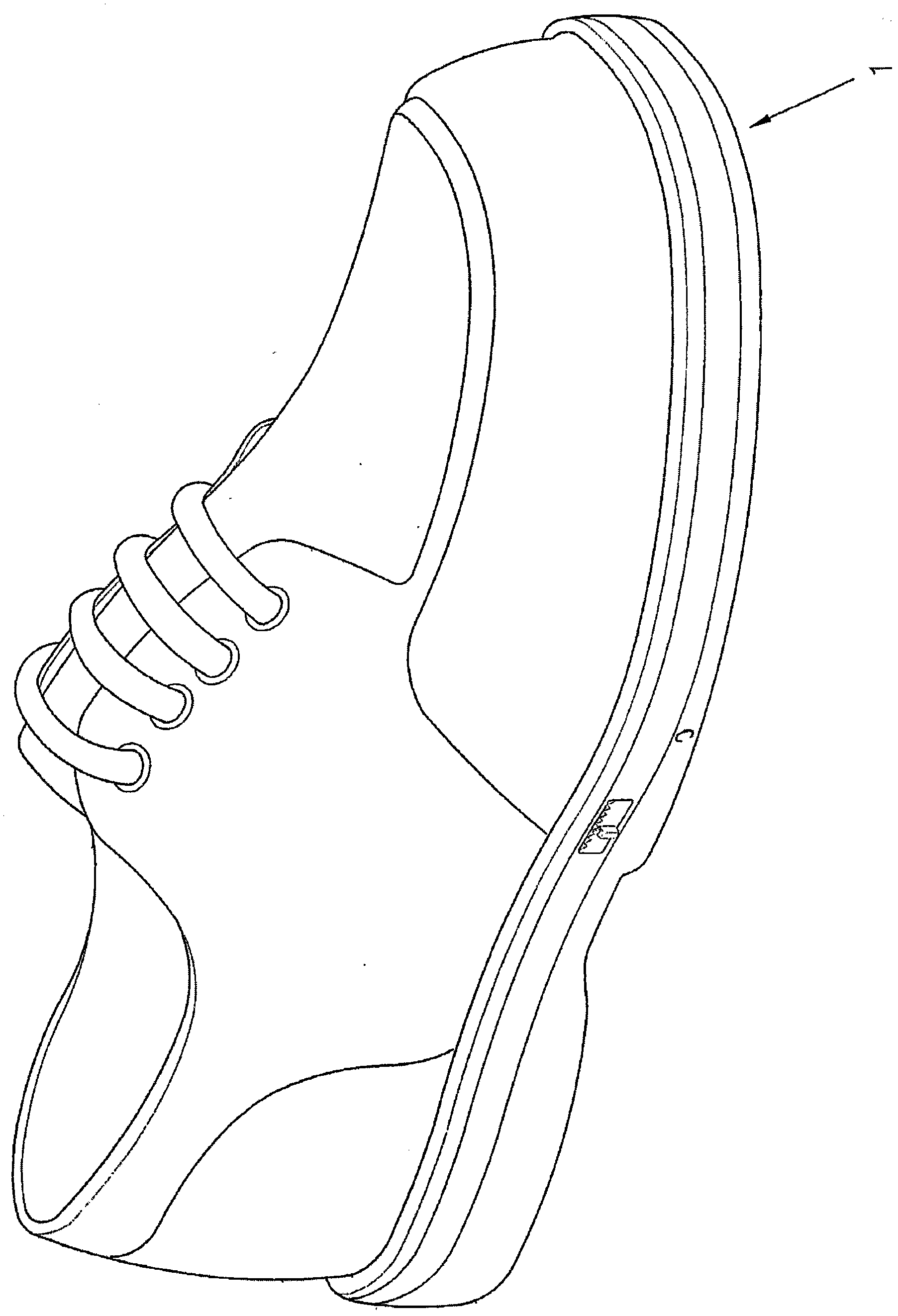 Aerated shoe having cushioning effect, with air flow regulator