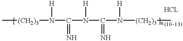 Fast acting disinfectant and cleaner containing a polymeric biguanide