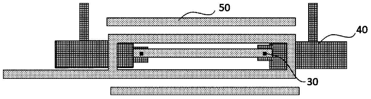 Electromigration testing structure, and testing method