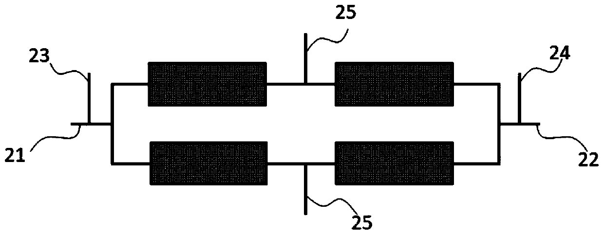 Electromigration testing structure, and testing method