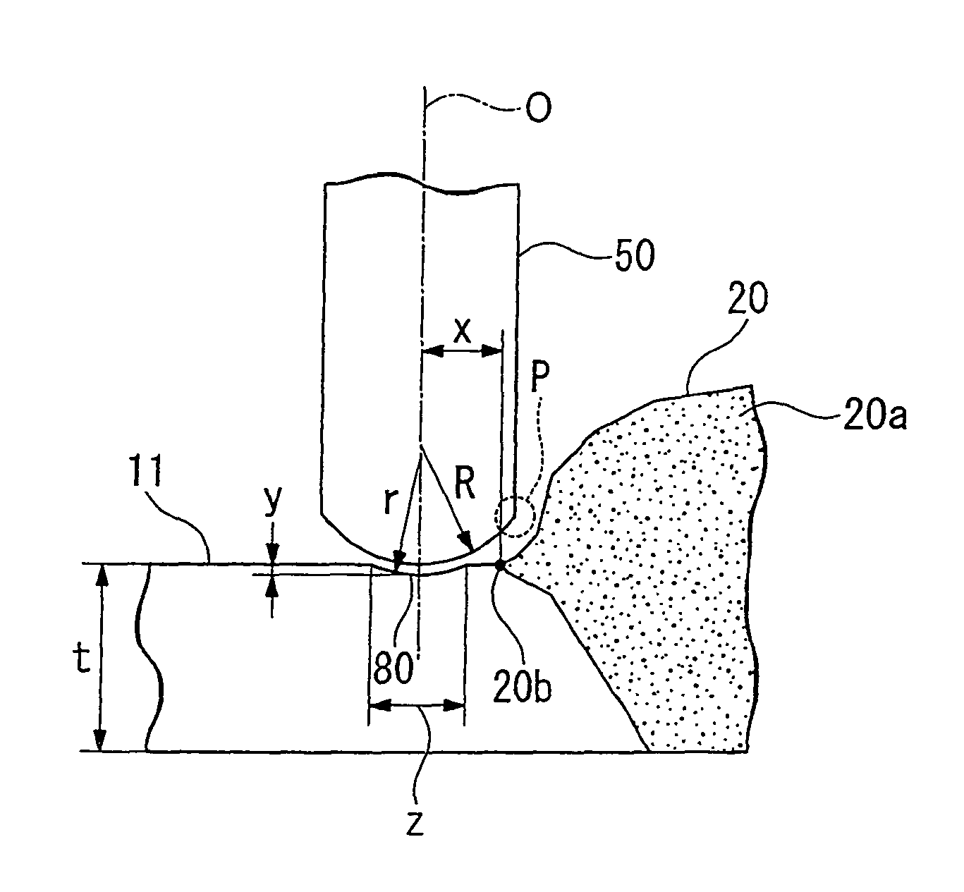 Impact treatment method for improving fatigue characteristics of welded joint, impact treatment device for improving fatigue characteristics for same, and welded structure superior in fatigue resistance characteristics