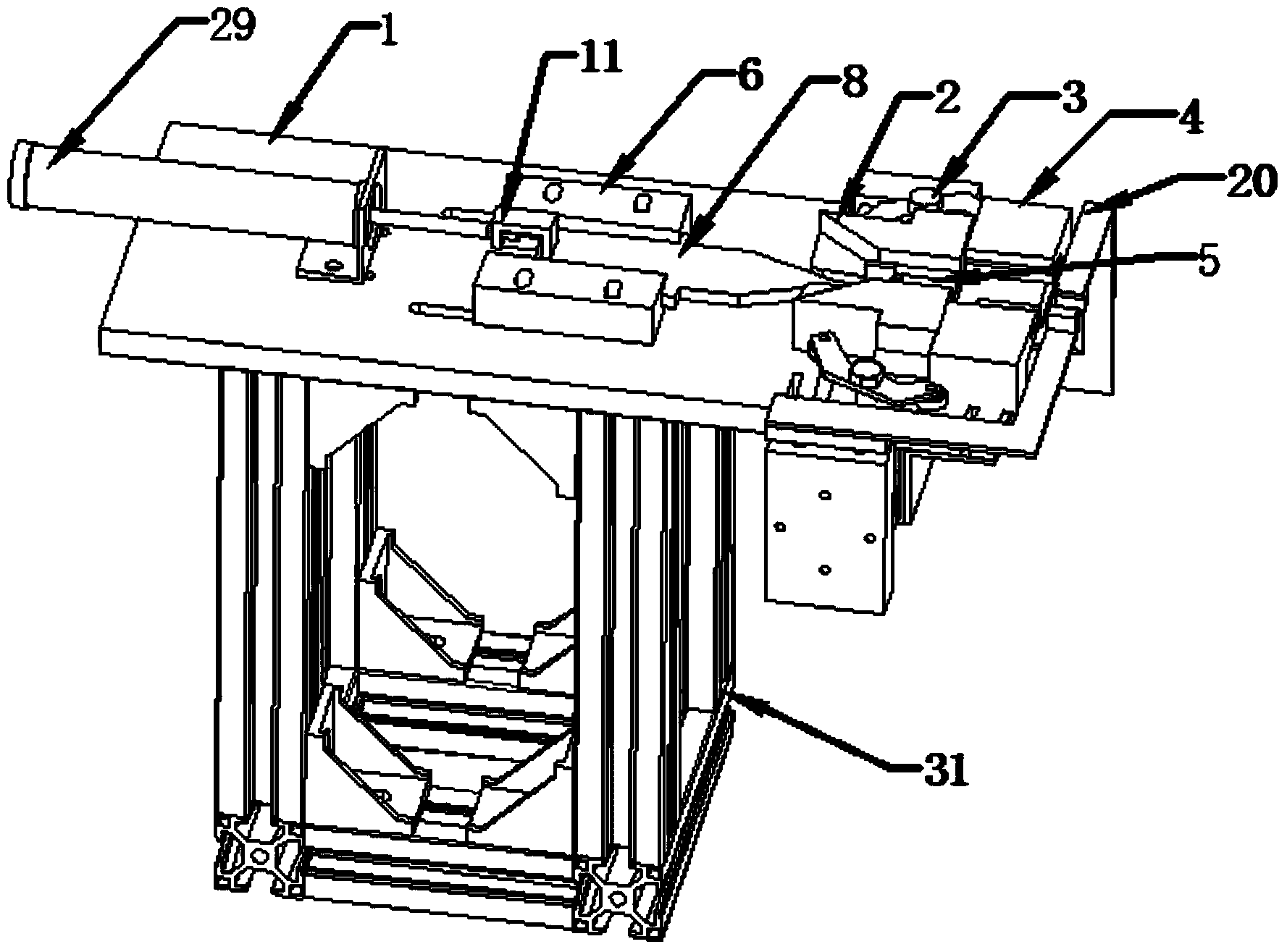 Automatic pushing and clamping mechanism and method of arc-shaped grafting clamp