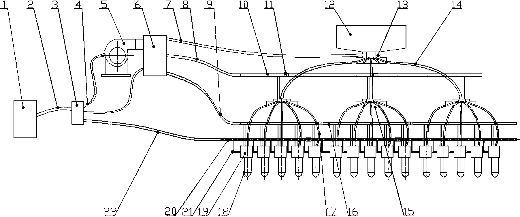 Pneumatic expandable combined precision seeder