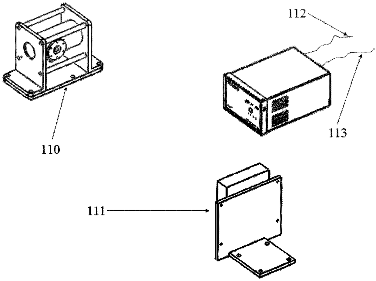 Near-infrared two-region fluorescence tomography system