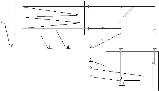 Split heating type crude oil storage device