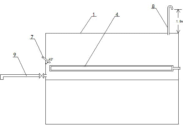 Split heating type crude oil storage device