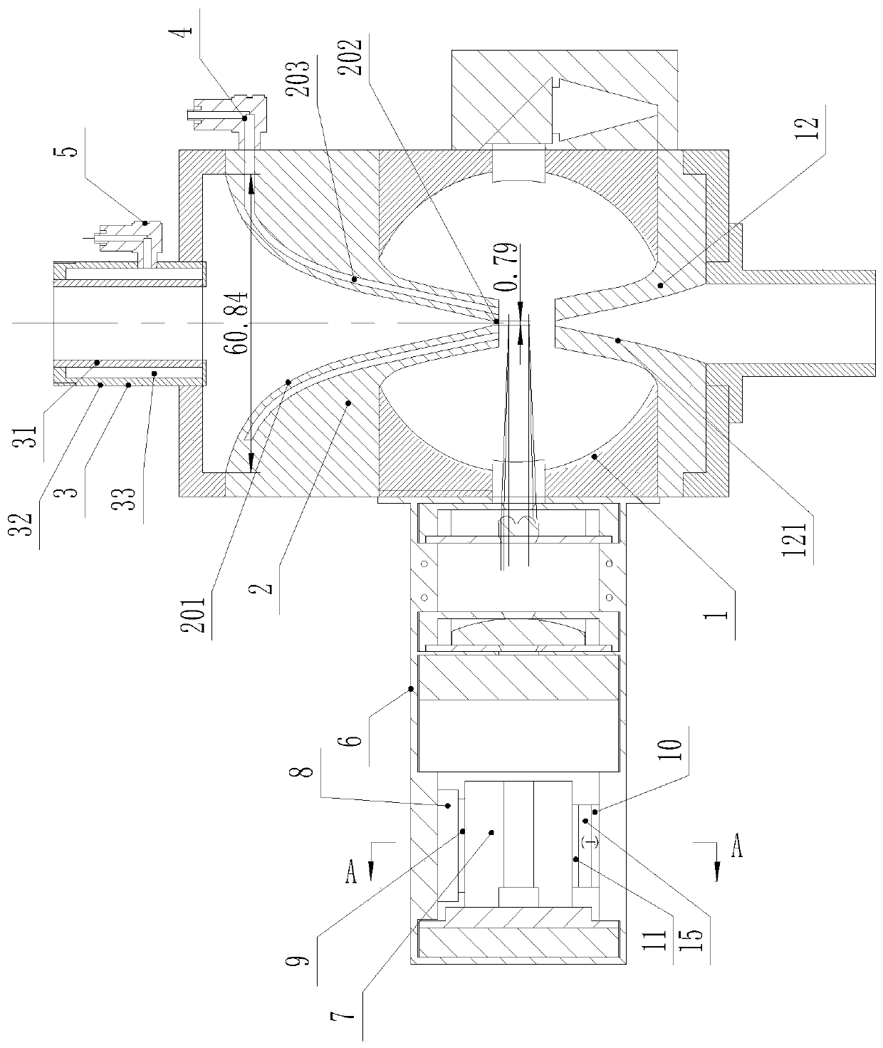 Dust particle size and concentration nondestructive on-line detection device and method