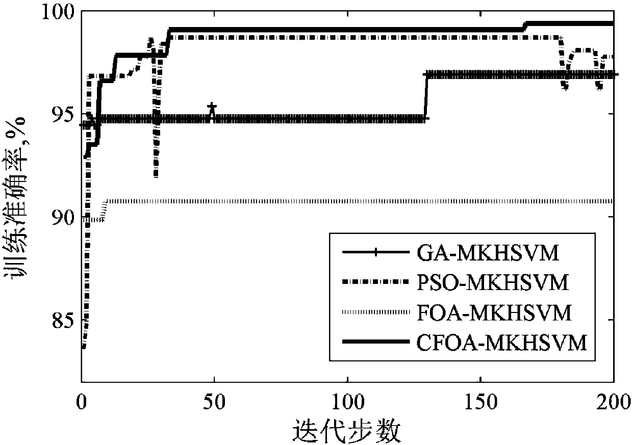 Health status assessment method for rolling bearings based on cfoa-mkhsvm