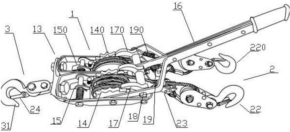 Portable double-disk circulation wire tightening device and adopted wire tightening method