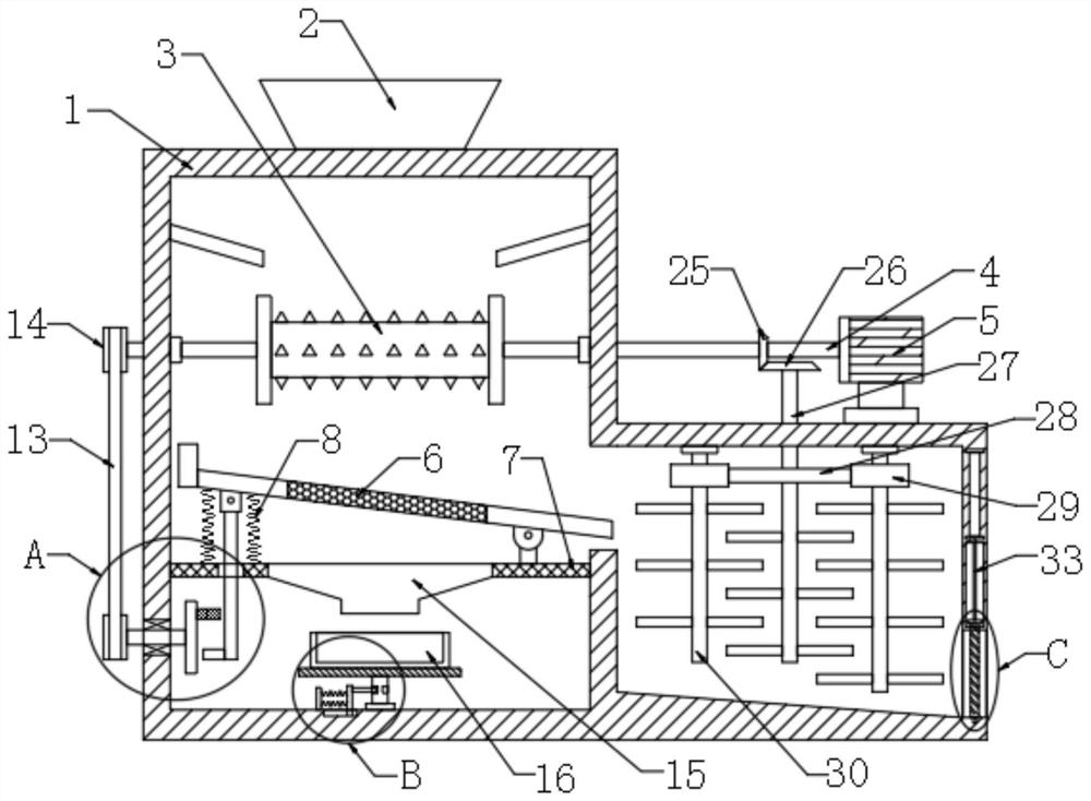 Forestry waste processing device