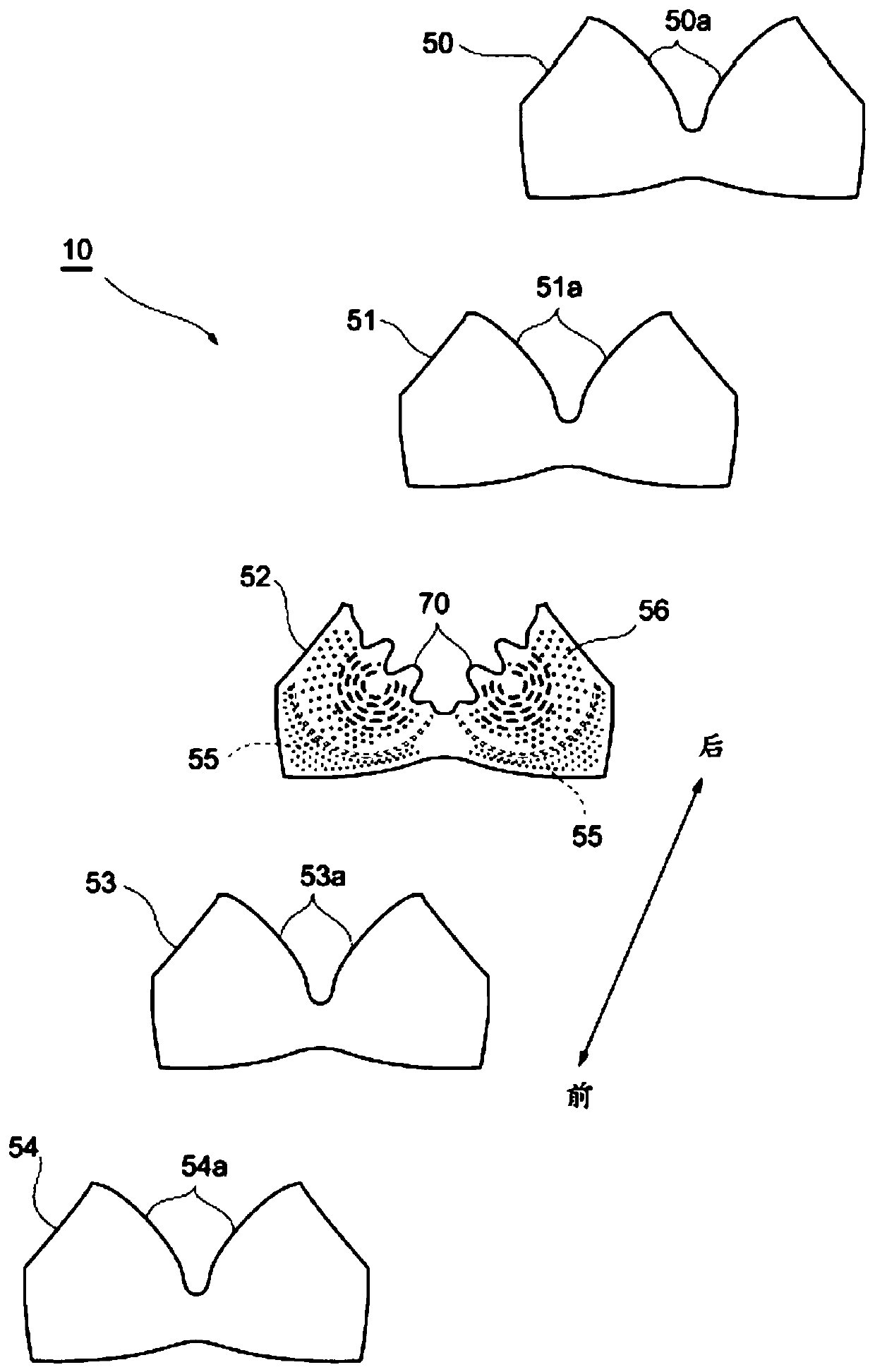 Articles of clothing and brassieres