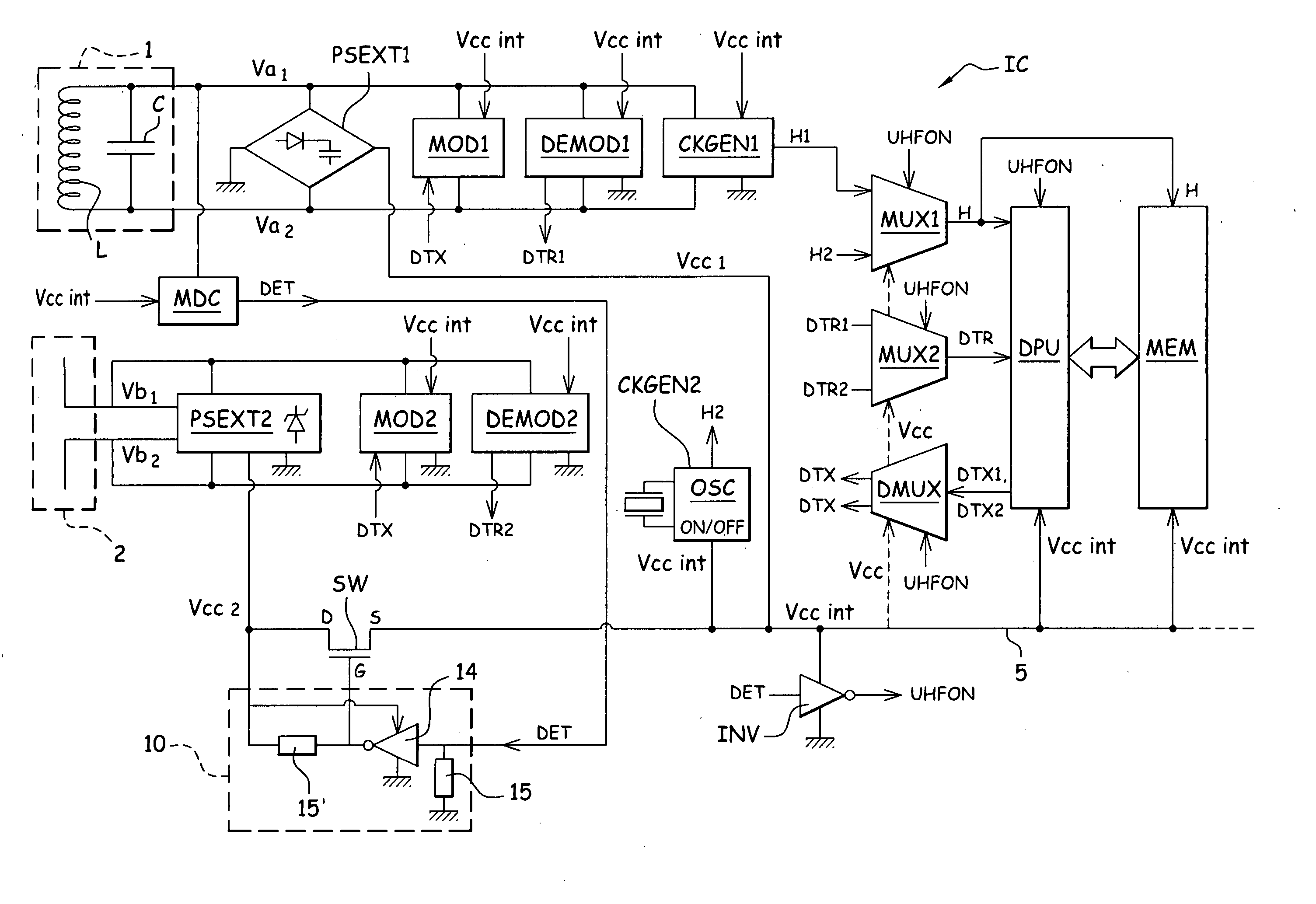 RFID-UHF integrated circuit