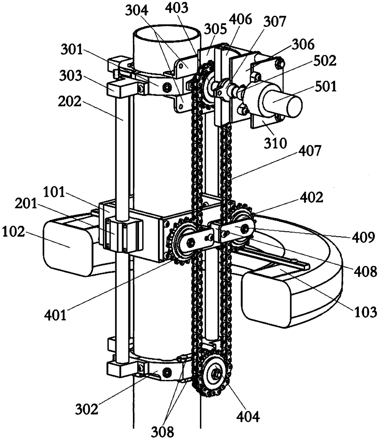 Oscillating buoy type ocean wave power generation device