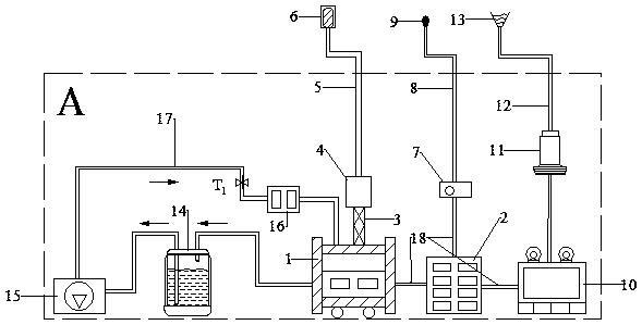 Method and device for upward cracking left coal pillars in residual mining area through microwave heating