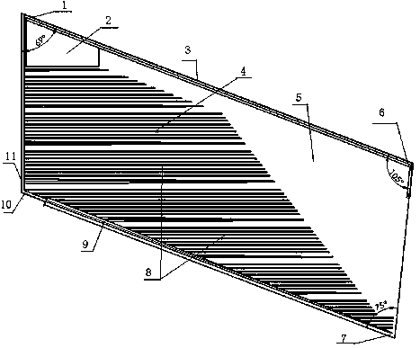 Rhombic shaking table top