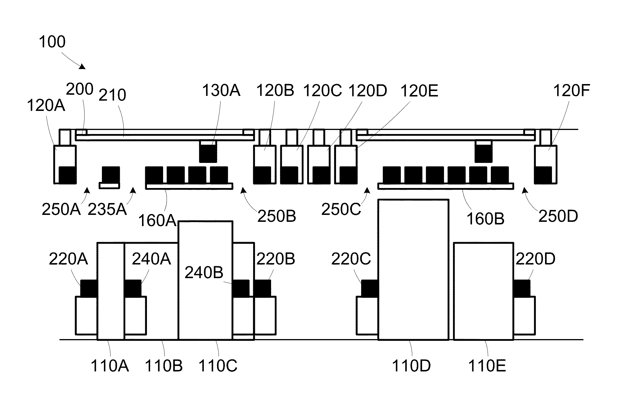 Overhead substrate handling and storage system