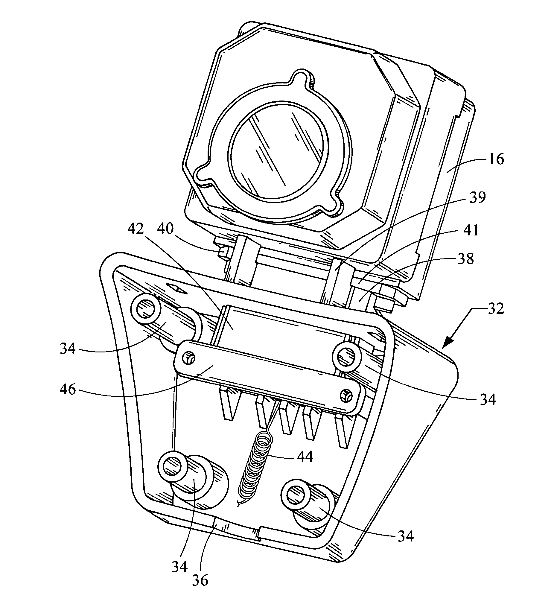 Night vision camera mount quick disconnect