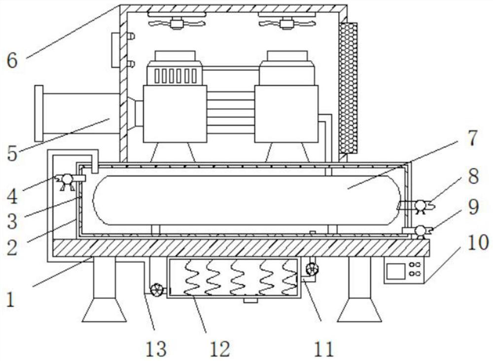 Water-cooling type compressor for shale gas recycling