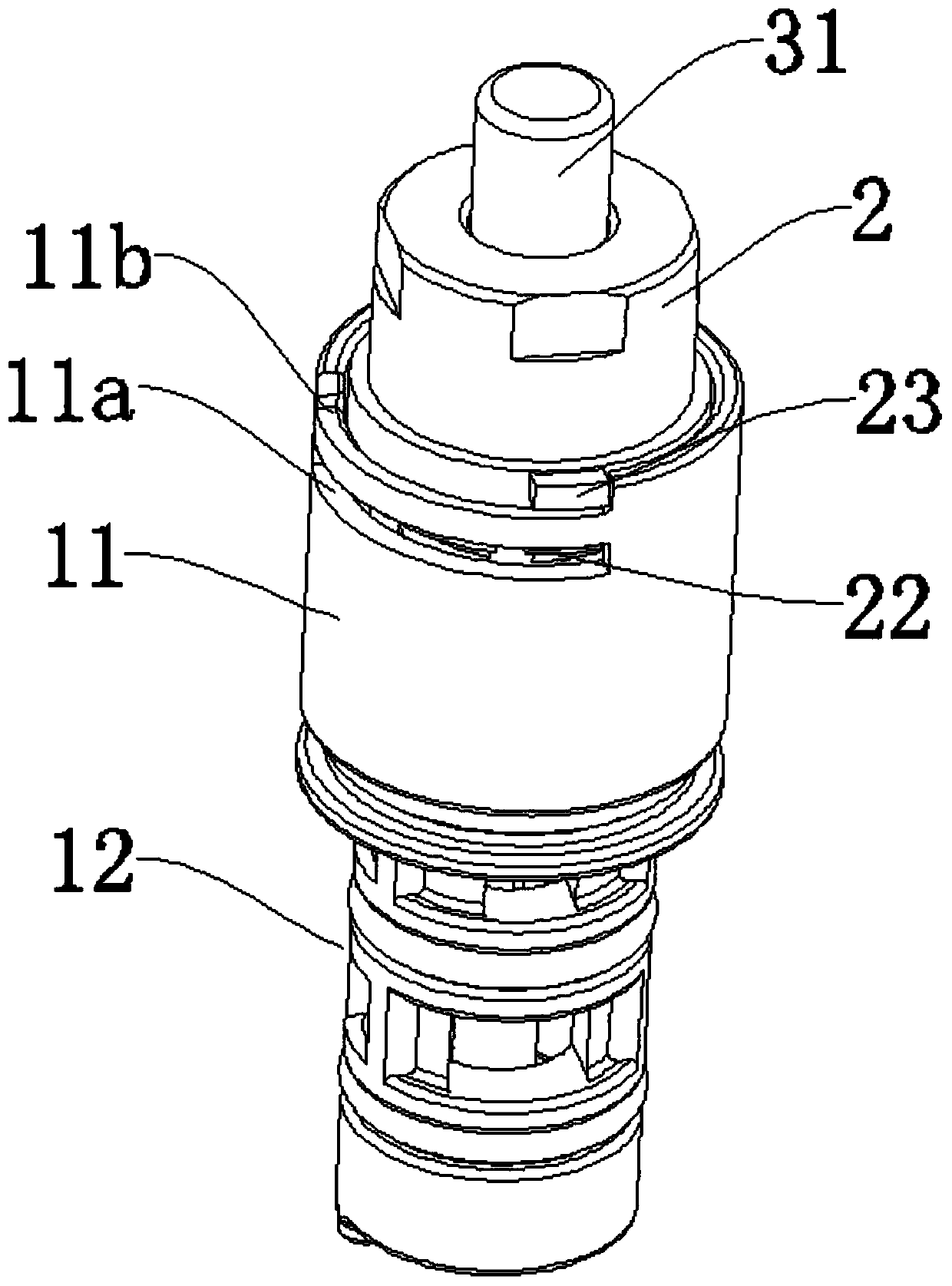 Convenient and temperature adjustable valve core