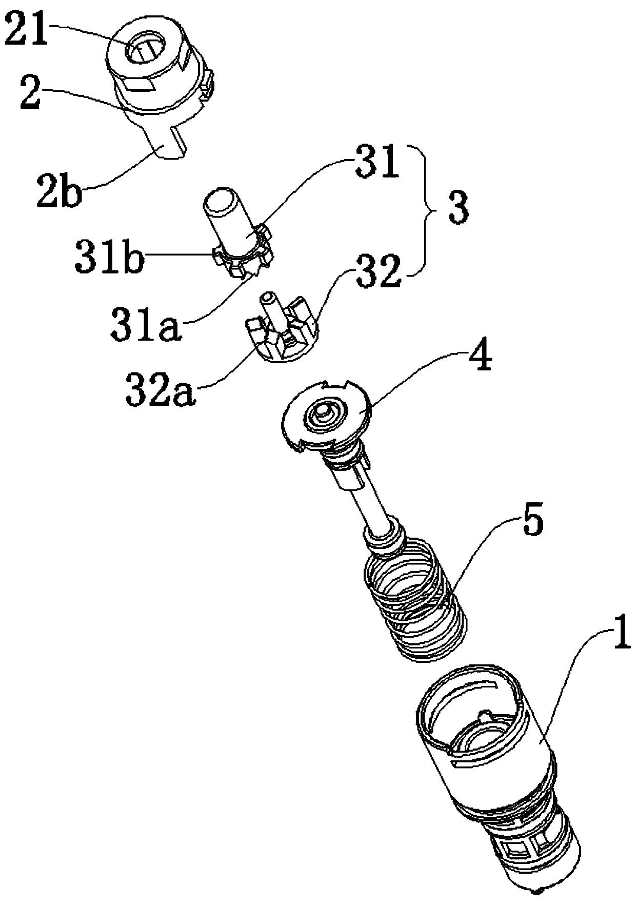 Convenient and temperature adjustable valve core