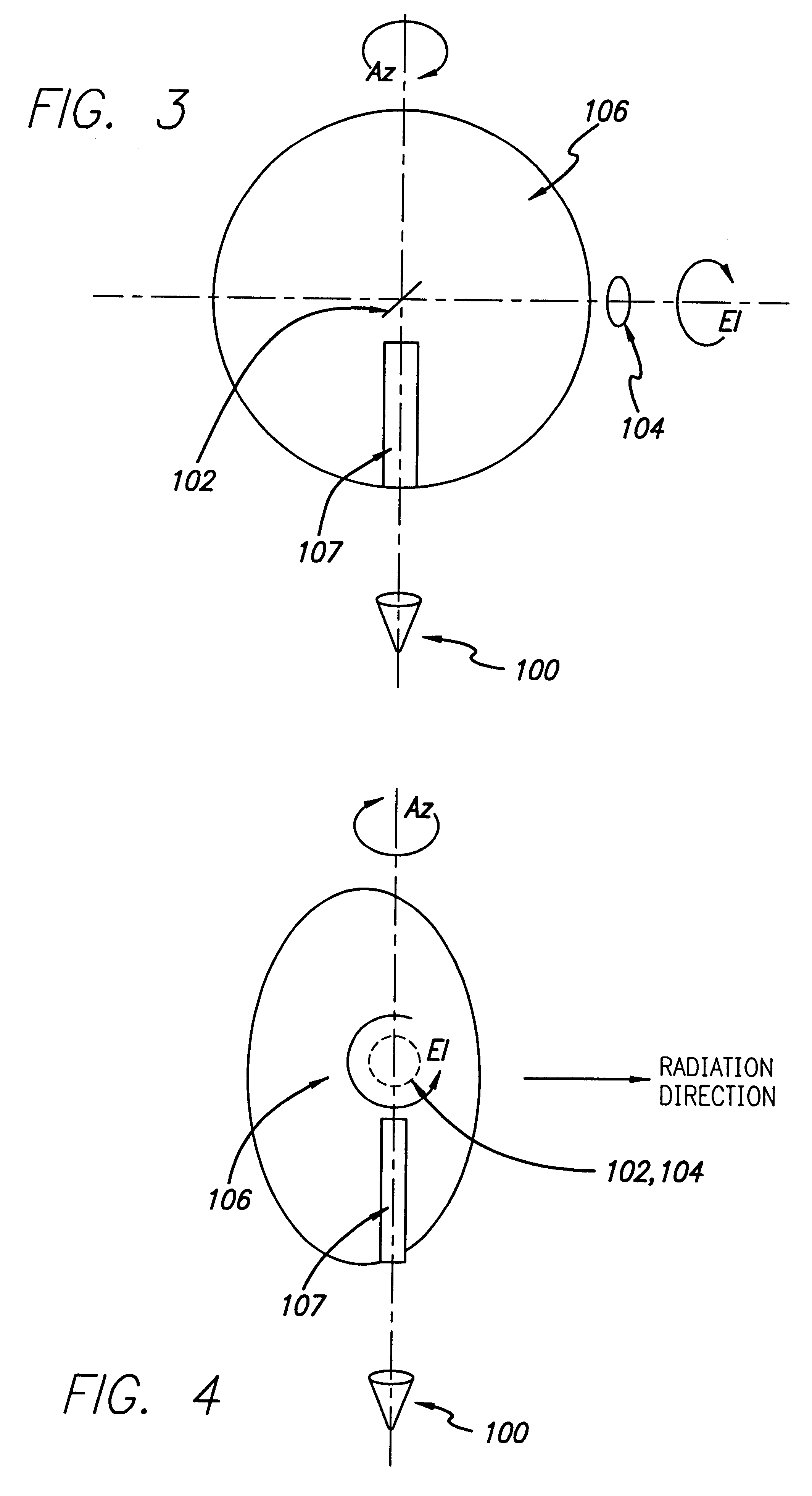 Single mirror dual axis beam waveguide antenna system