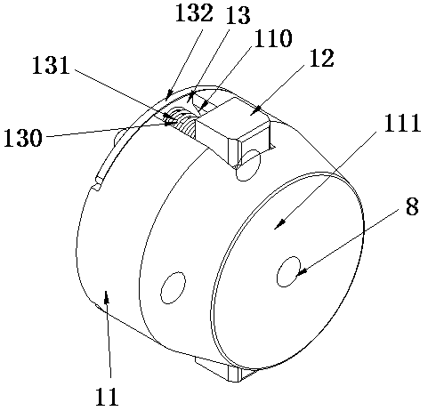 Chuck device for quickly installing rewinding shaft and its installation method