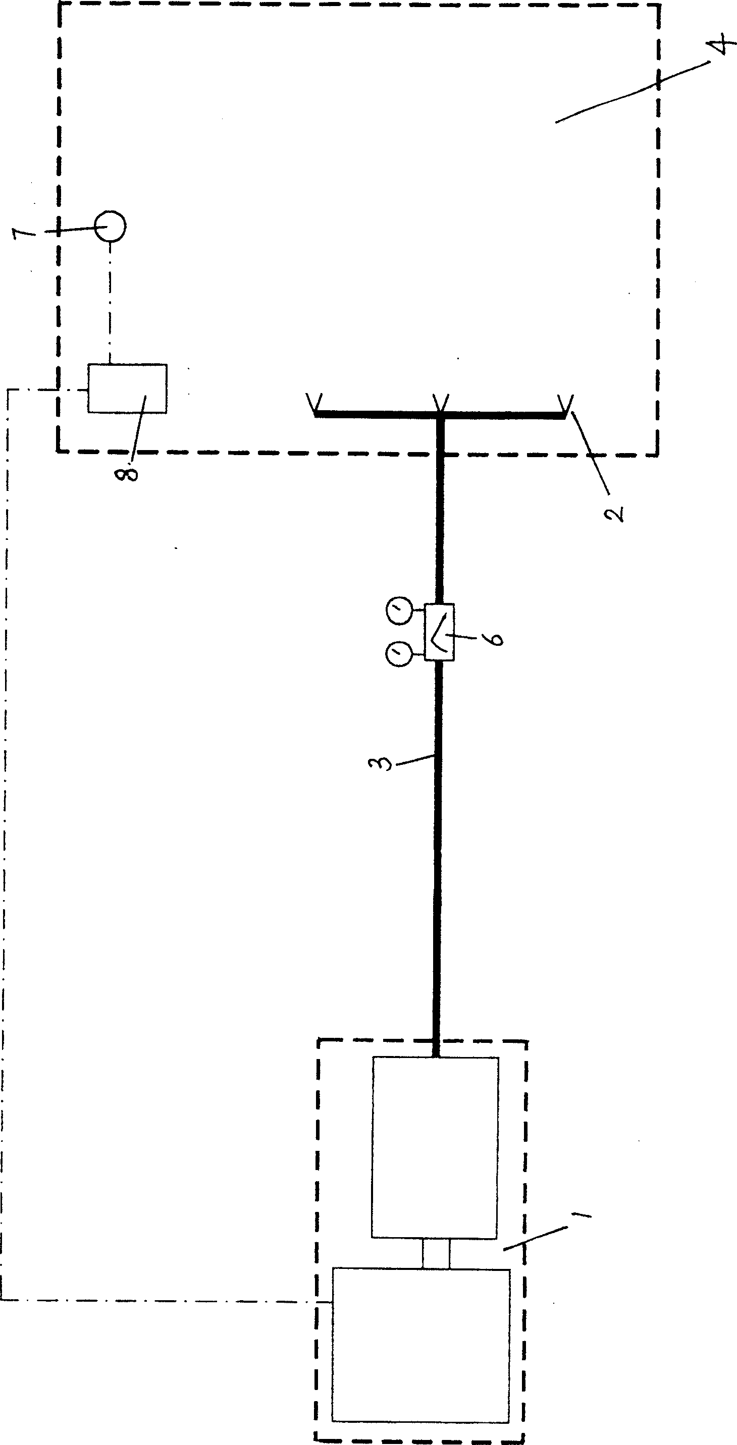 Fireproof nitrogen supplying system for supporting human breath