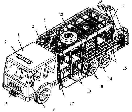 Earthquake rescue vehicle