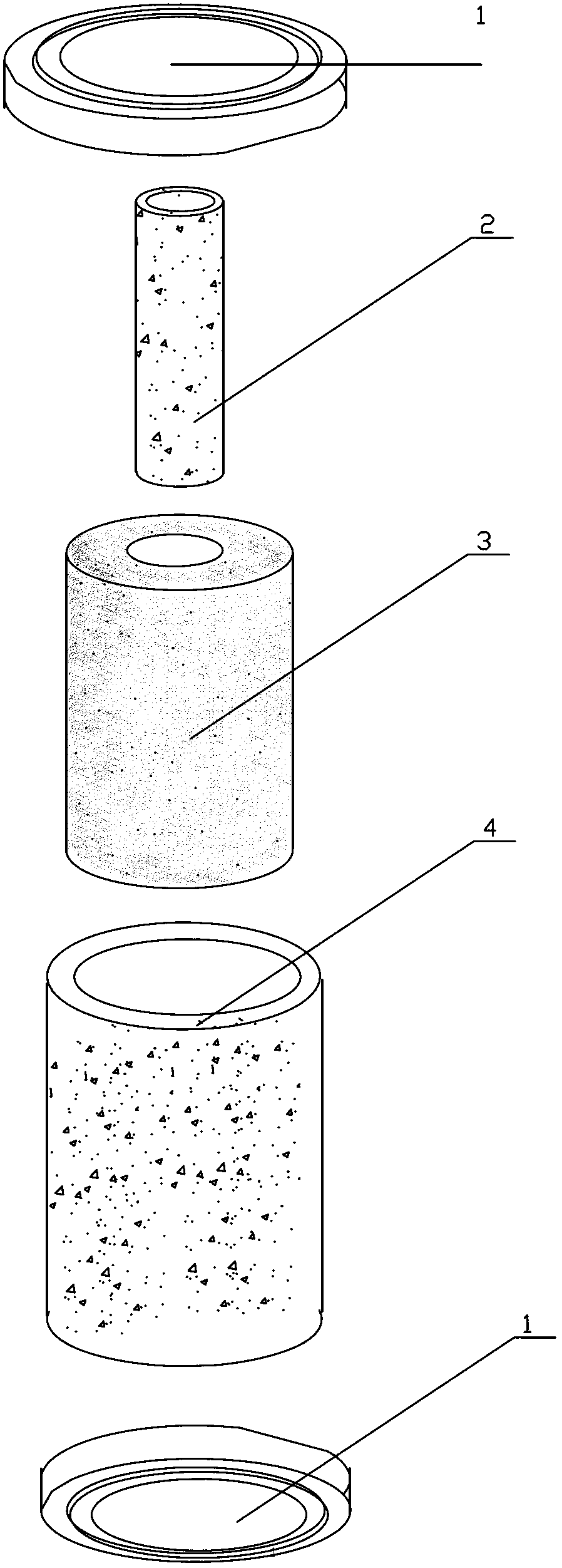 Two-in-one paper fiber powder activated carbon filter element and preparation method thereof