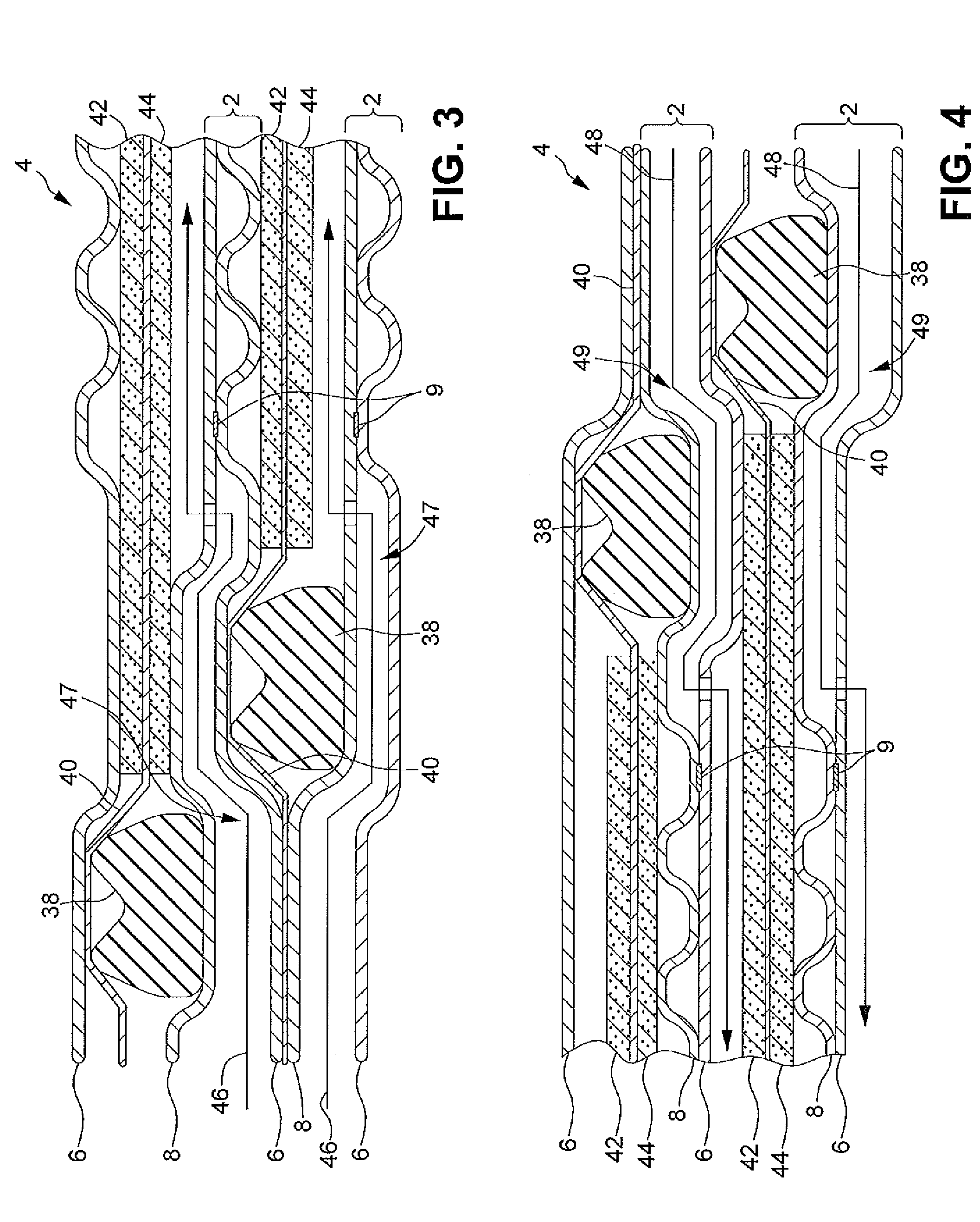 Conductive porous spacers for nested stamped plate fuel cell