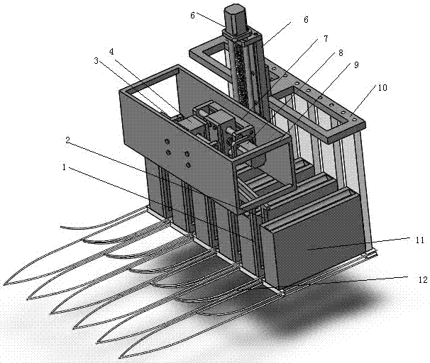 Gathering type red flower picking mechanism