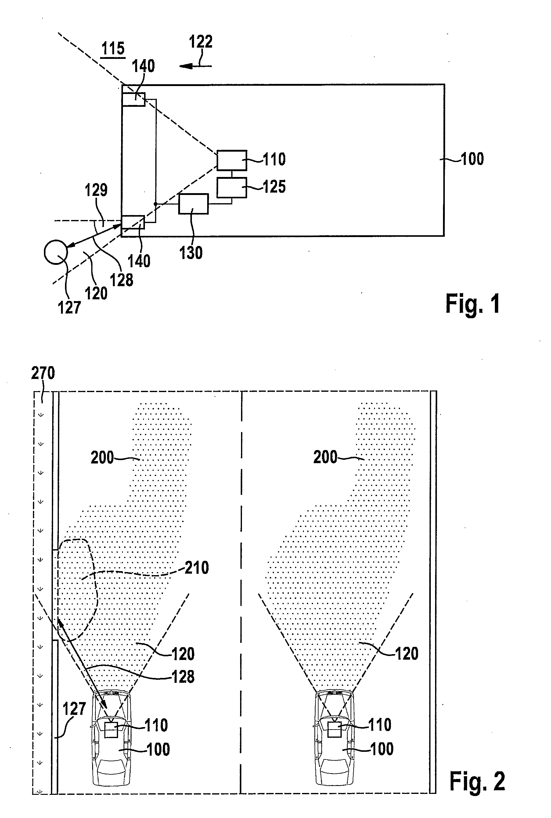 Method and device for ascertaining a positionof an object in the surroundings of a vehicle