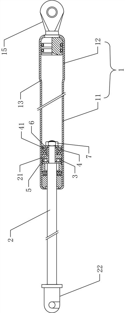 A damping gas spring