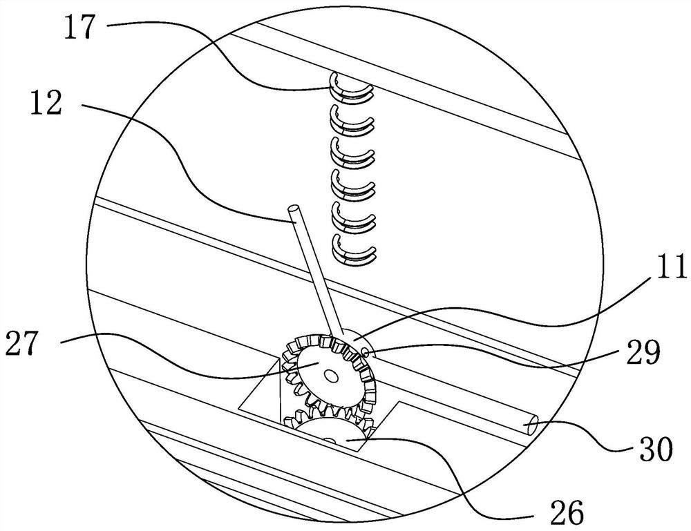 A page-turning device in a piano score-turning system