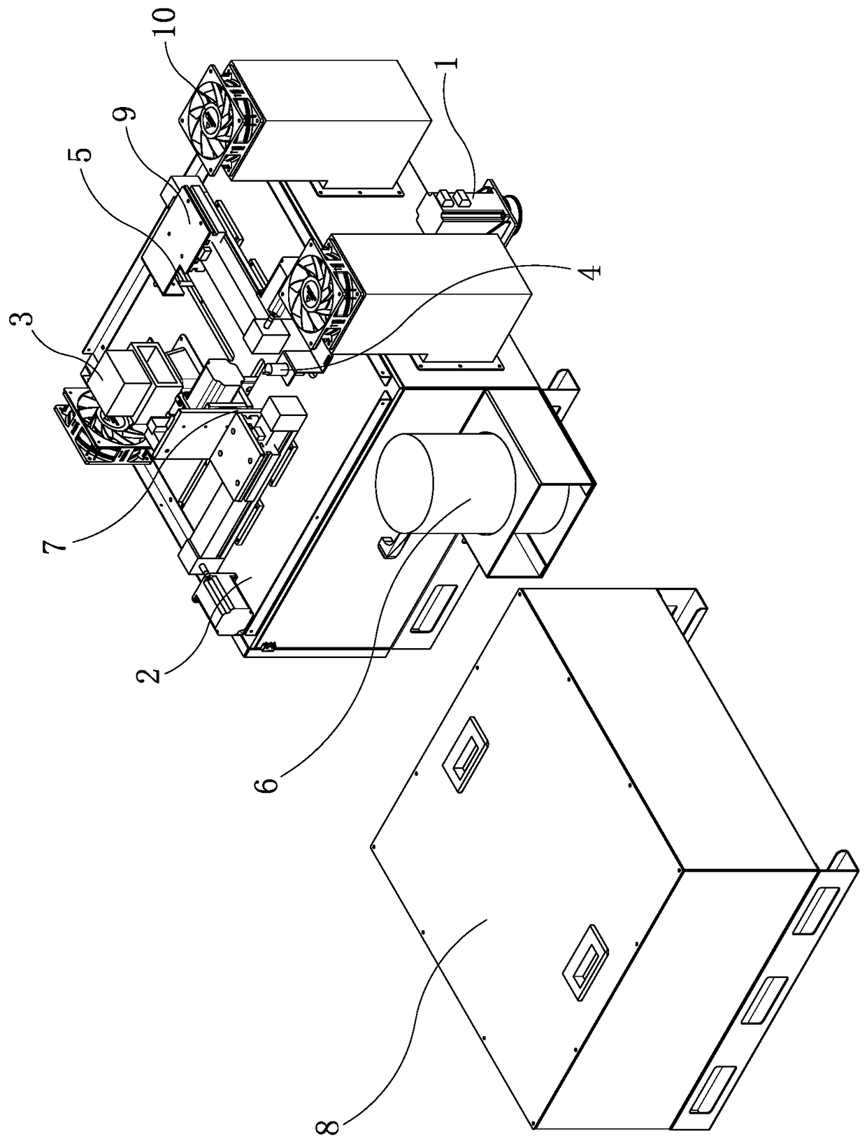 Molecular sieve particle spray processing equipment