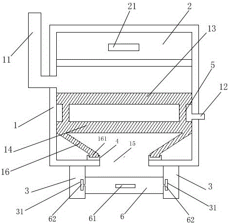 Baking oven convenient for carbon discharge