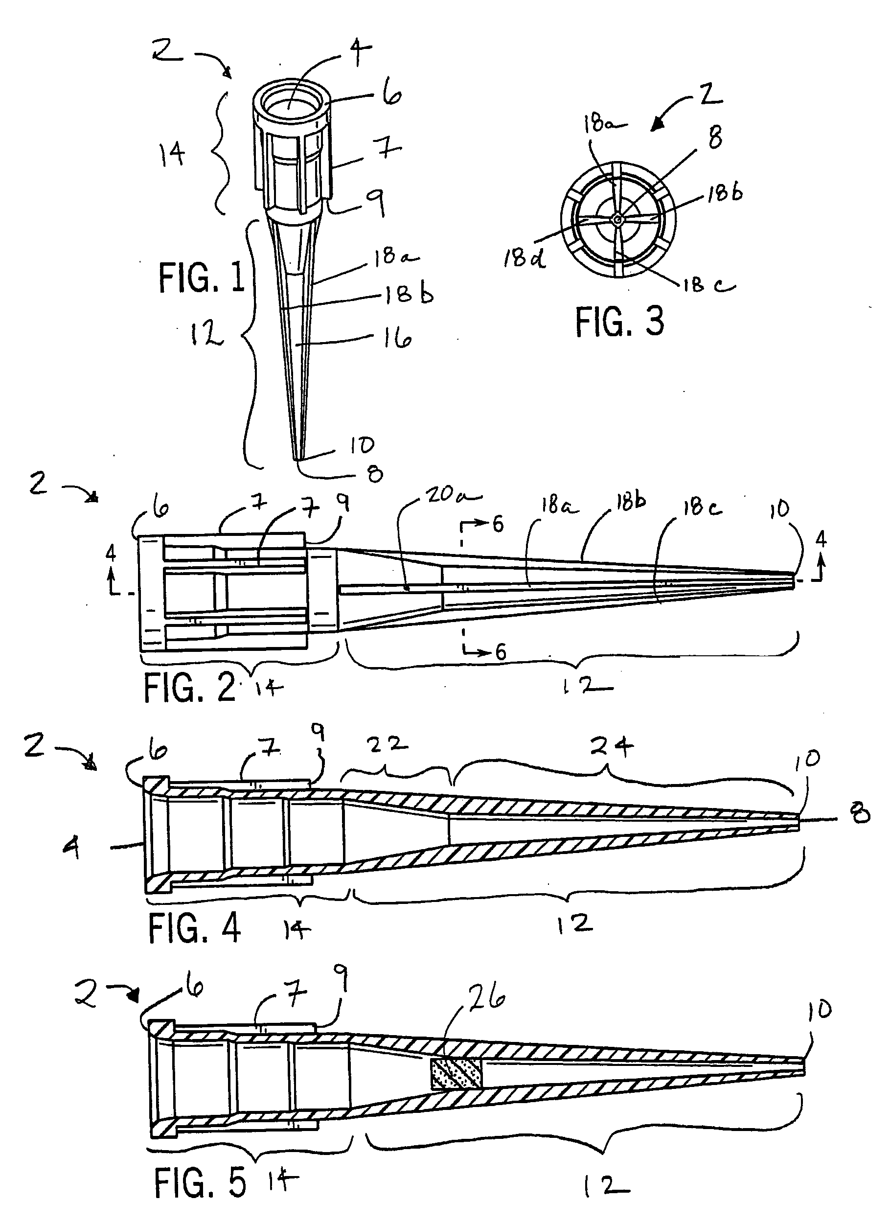 Liquid sampling utilizing ribbed pipette tip for barrier penetration