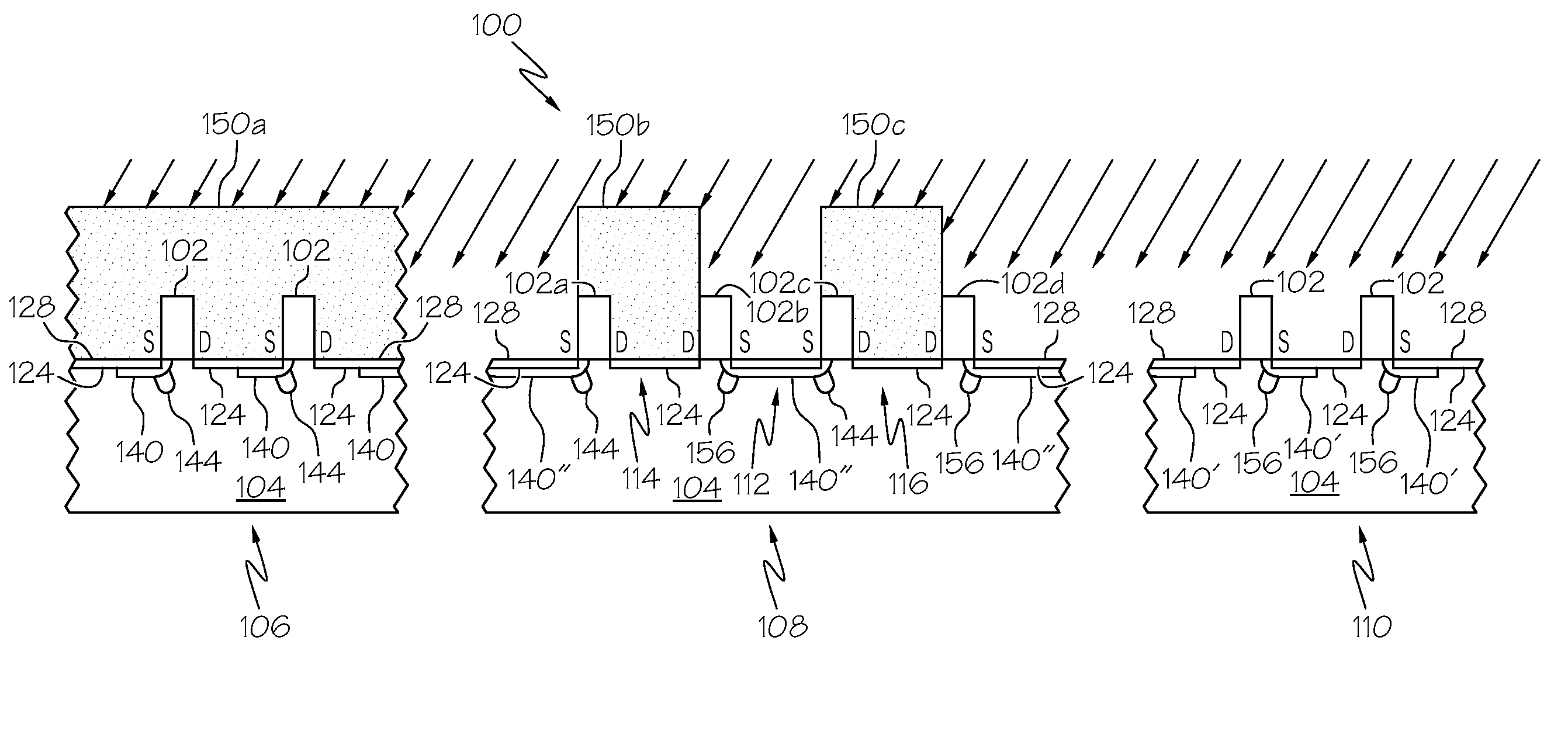 Method of fabricating semiconductor transistor devices with asymmetric extension and/or halo implants