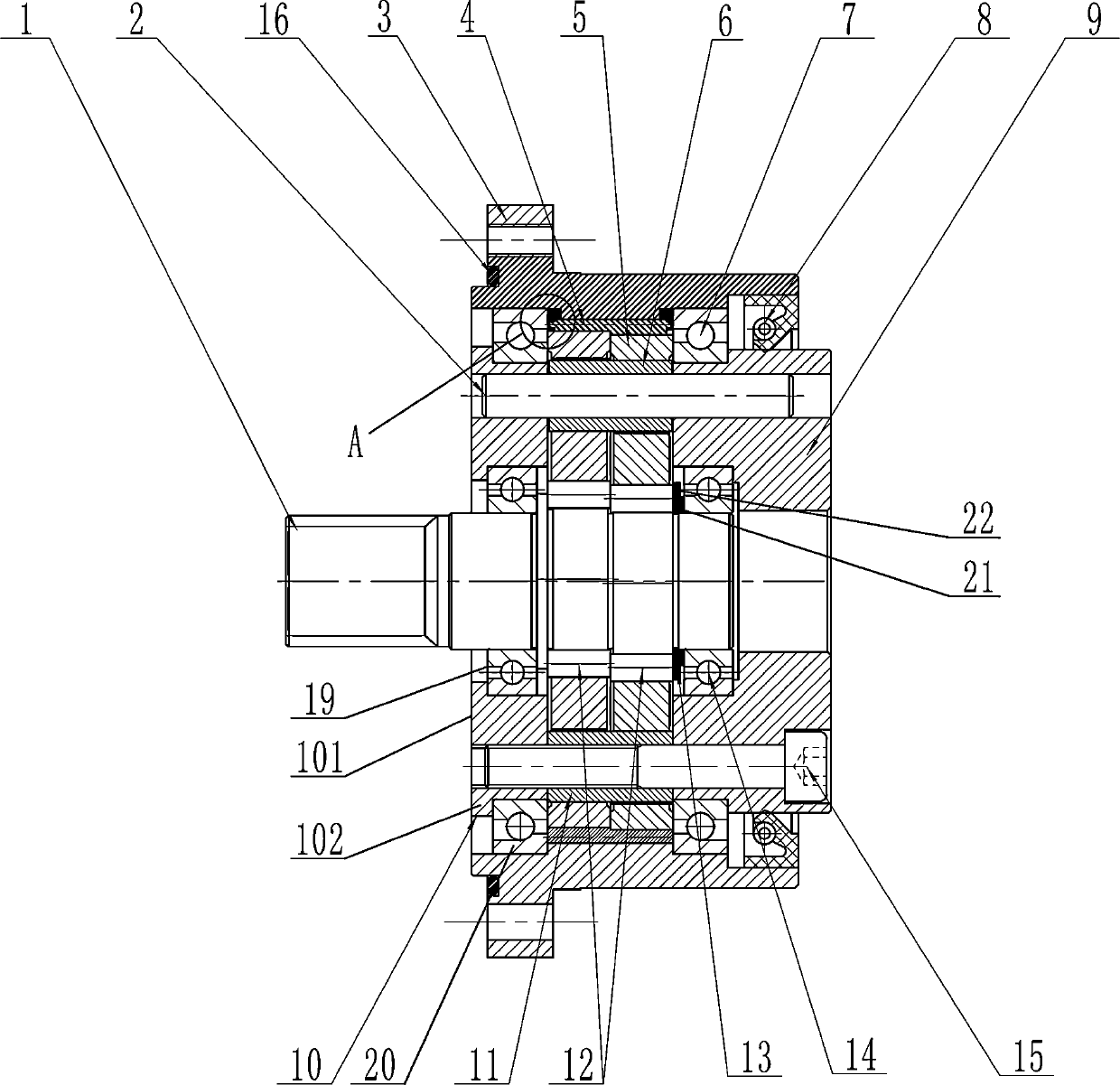 Micro large-speed-ratio speed reducer and needle gear positioning flange mounting method thereof