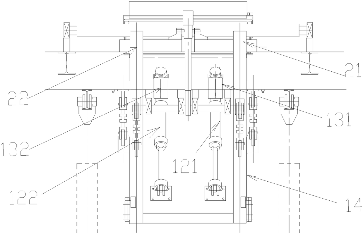 Zinc boiler nose online position adjusting device