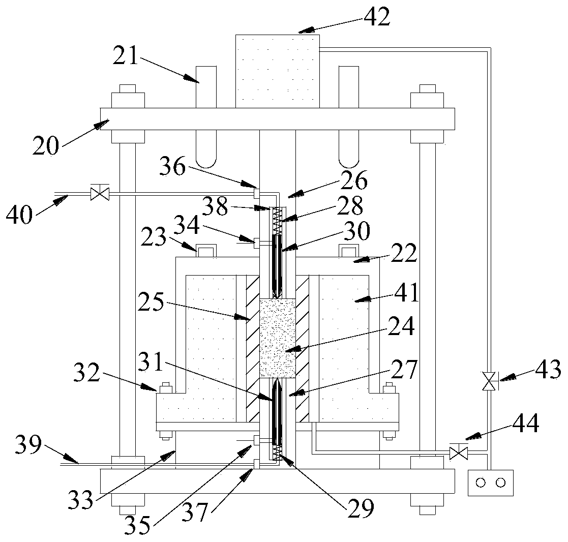 Electric pulse cracking permeability improvement and adsorption and desorption integrated device and method