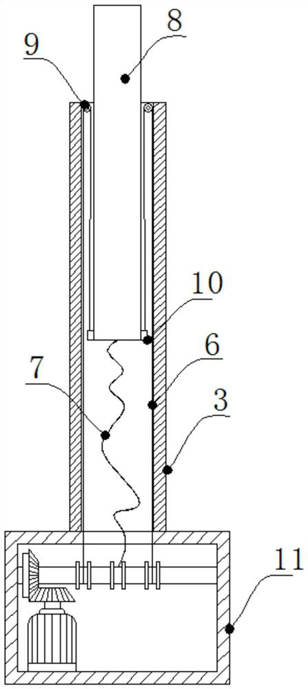 A bird pile adapted to changes in water level