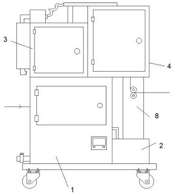 Textile cloth washing and drying integrated device