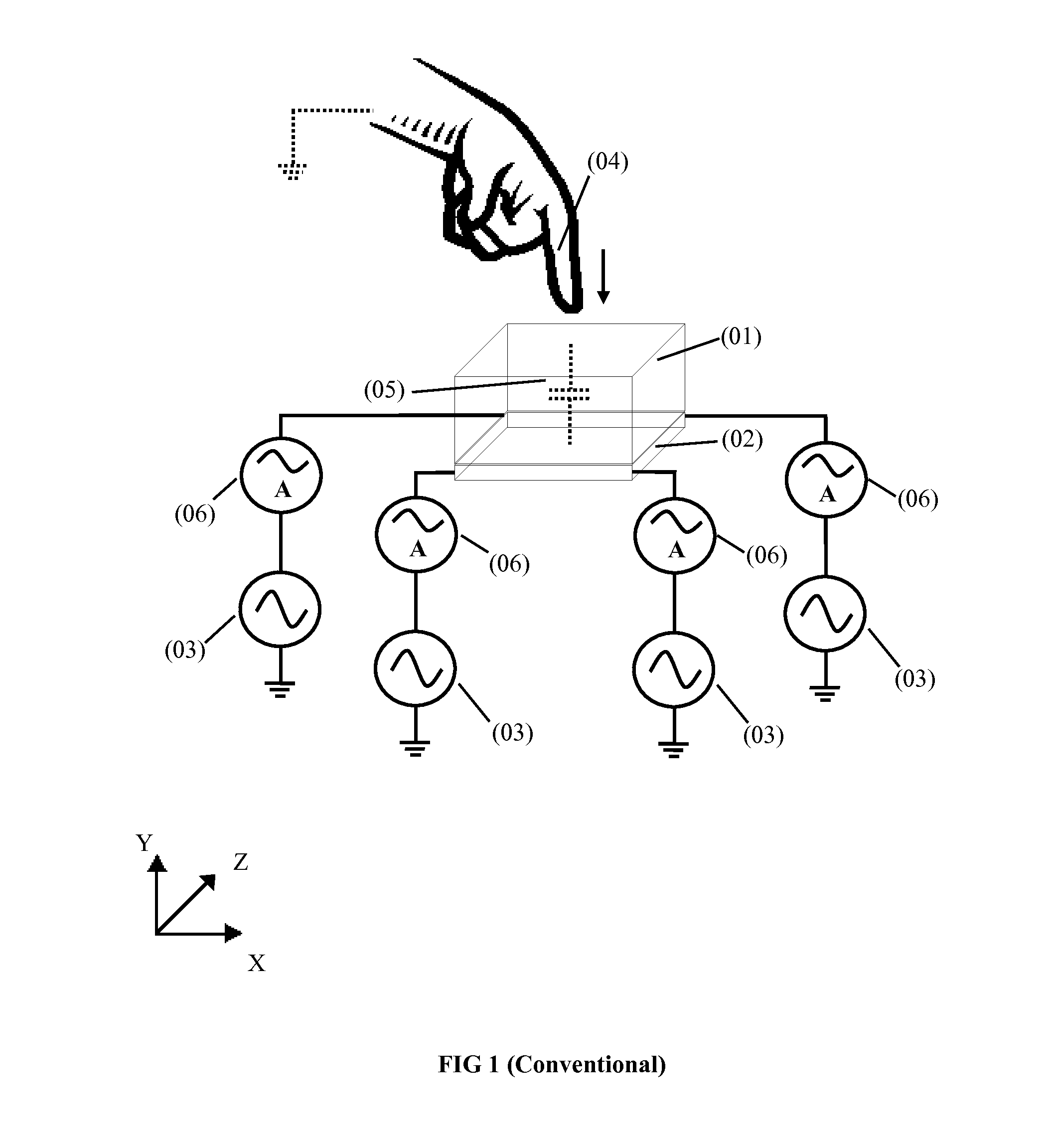 Dual-function transducer for a touch panel