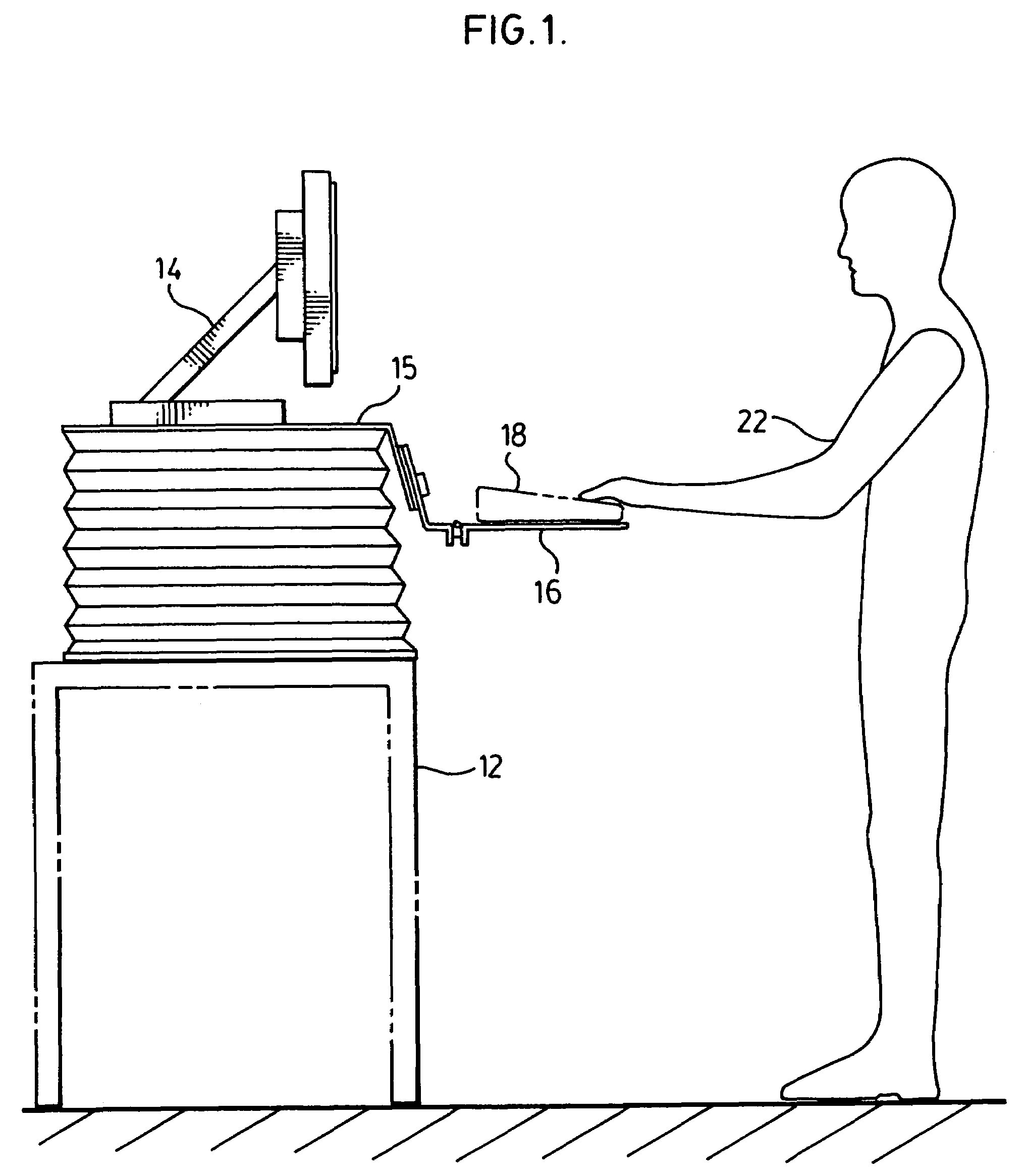 Adjustable stand for monitor and keyboard